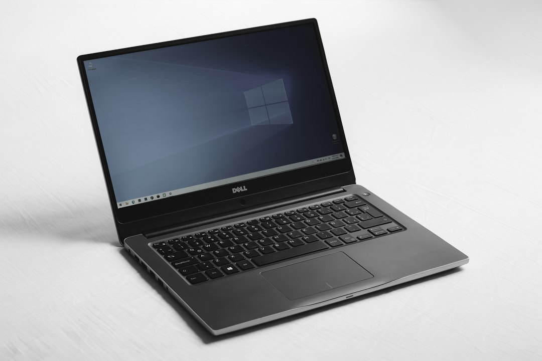 Windows 바탕화면이 보이는 Dell 노트북의 일반 예시 사진