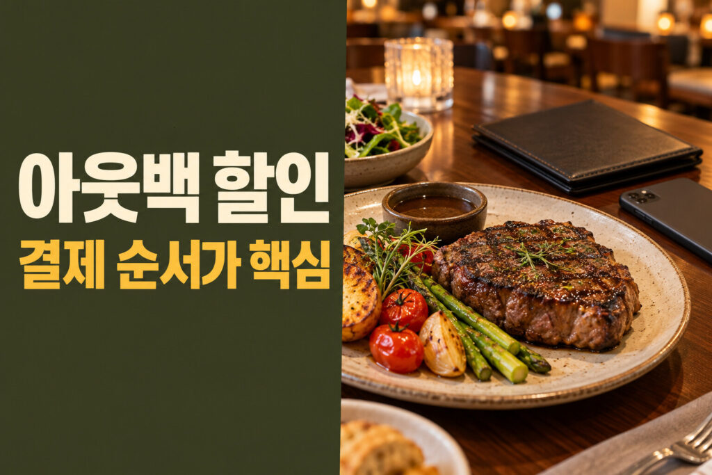 아웃백 할인 결제 순서가 핵심